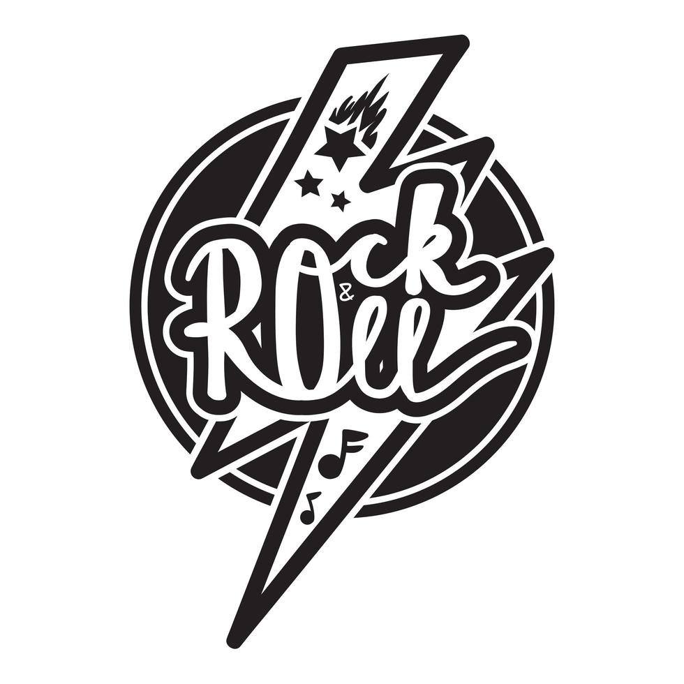 Rock and Roll Lettering vector