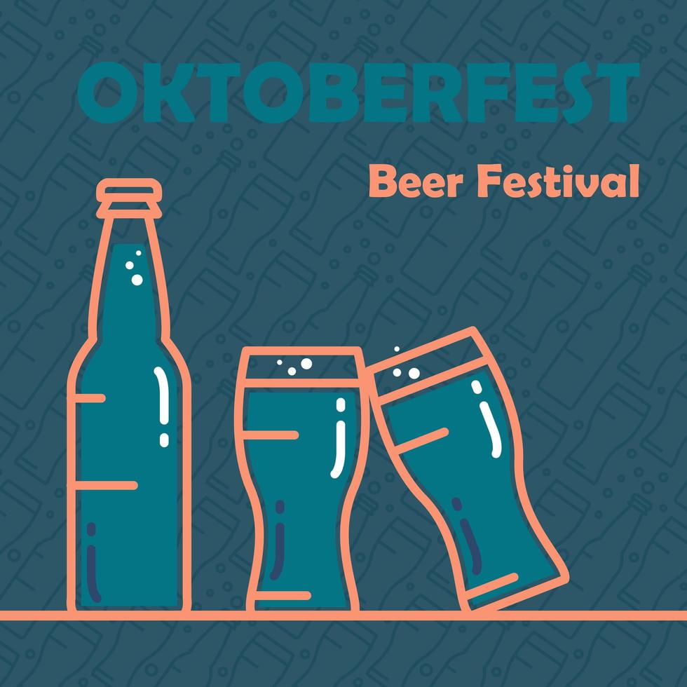 banner de cerveza oktoberfest vector