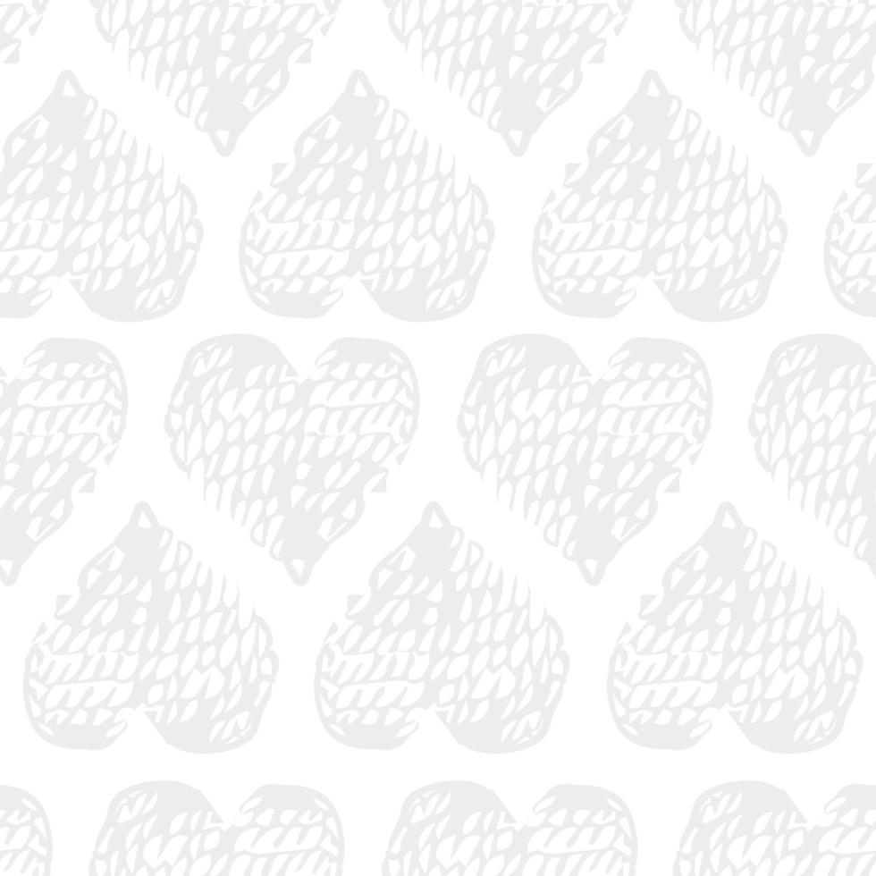 Vector seamless background with gray heart shape. Use it for wallpaper, textile print, pattern fills, web page, surface textures, wrapping paper, design of presentation and other graphic design