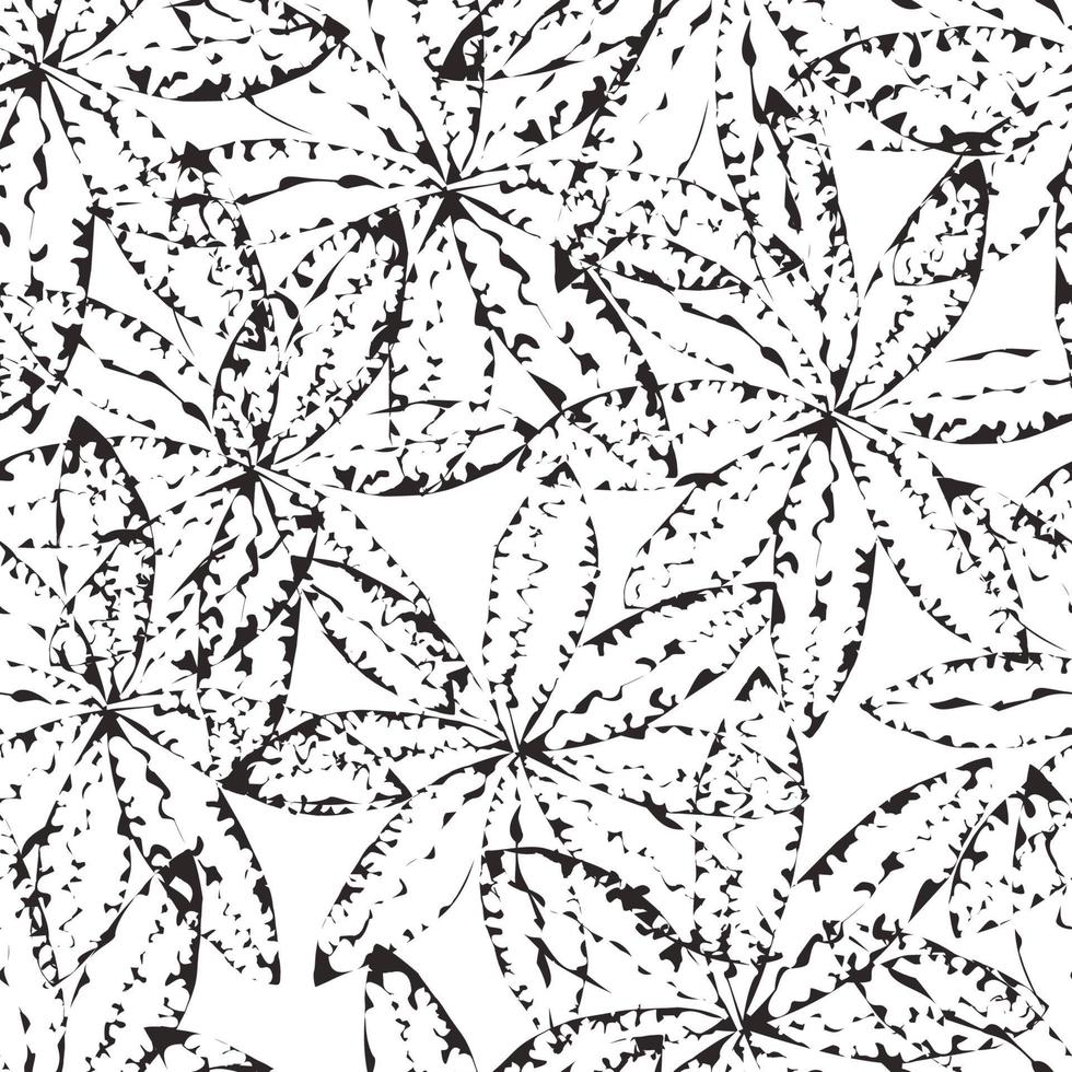 Vector seamless background with hand drawn illustration of herbs, or plants black on white field. Can be used for wallpaper, pattern fills, web page, surface textures, textile print, wrapping paper