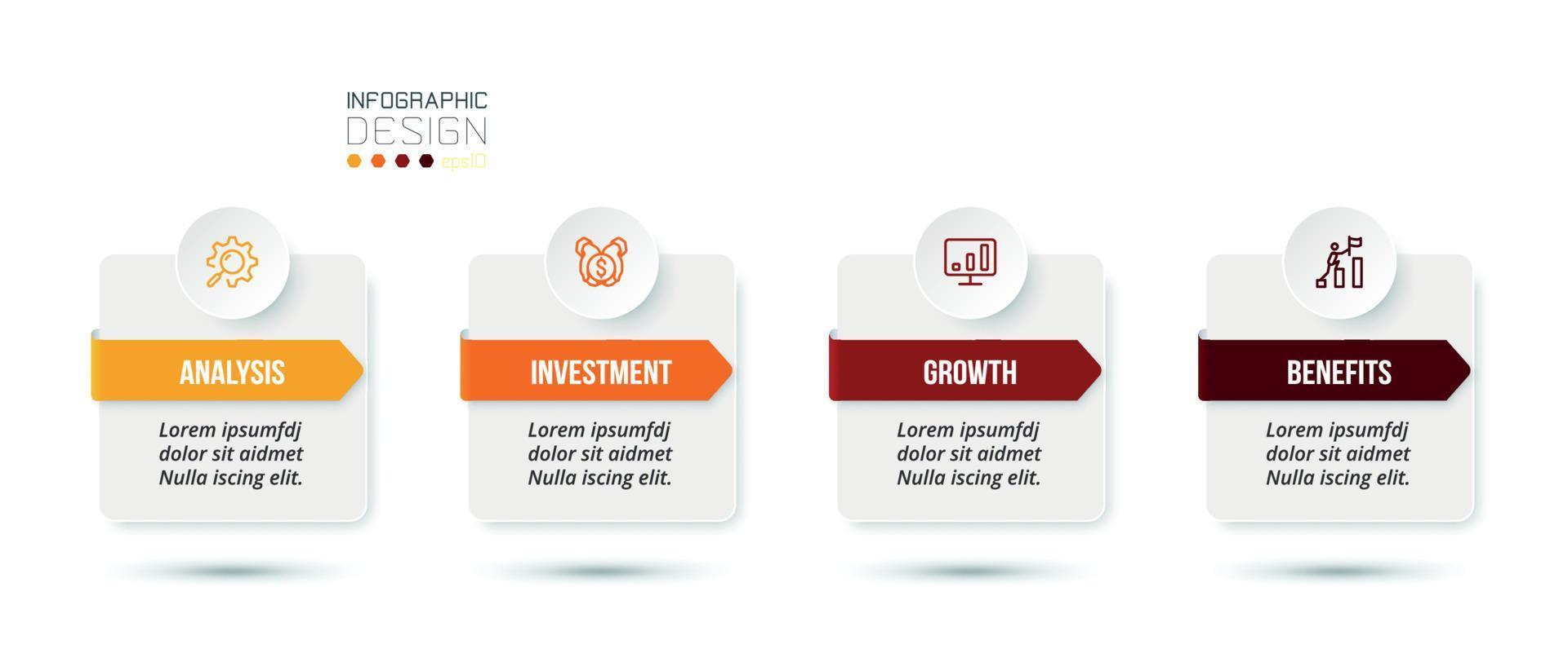 Business concept infographic template with option. vector