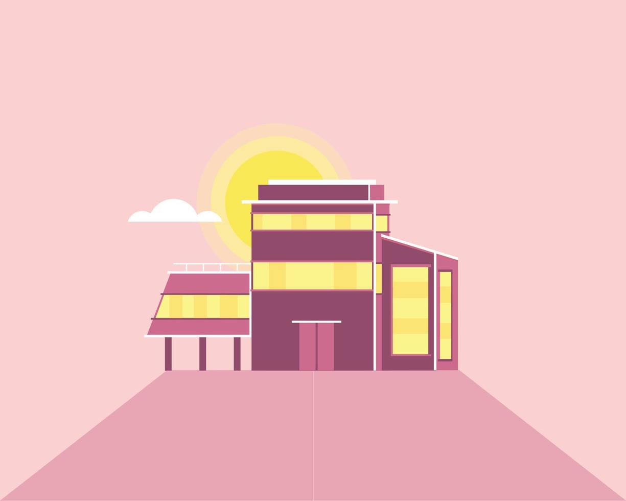 Modern house illustration vector .