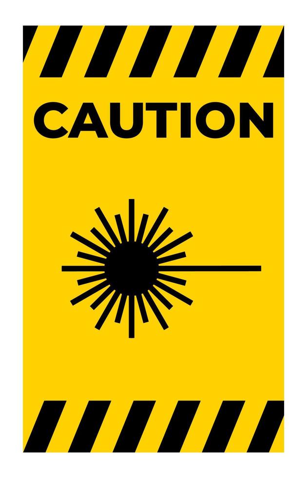 Beware Laser Beam Symbol Sign Isolate On White Background,Vector Illustration vector