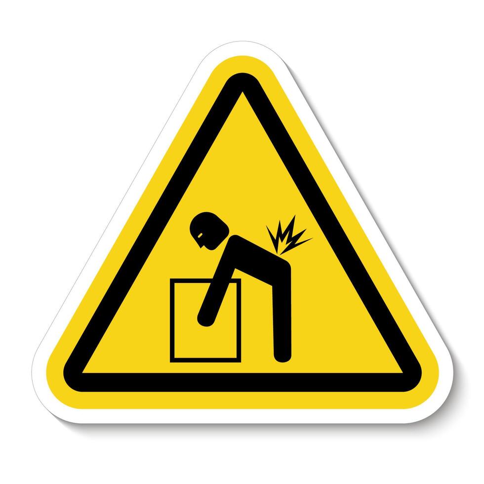 Lifting Hazard Symbol Sign Isolate On White Background,Vector Illustration EPS.10 vector