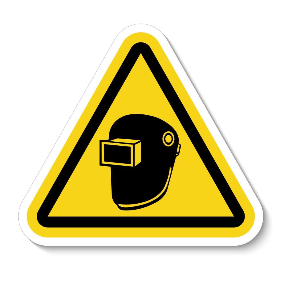 Symbol Wear Welding Helmet Isolate On White Background,Vector Illustration EPS.10 vector