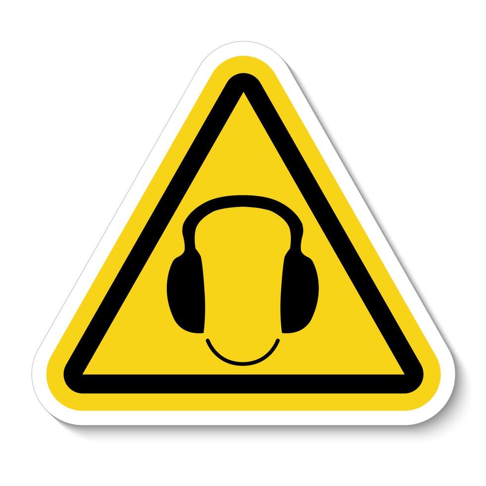 Symbol wear ear protection Sign Isolate On White Background,Vector Illustration EPS.10 vector