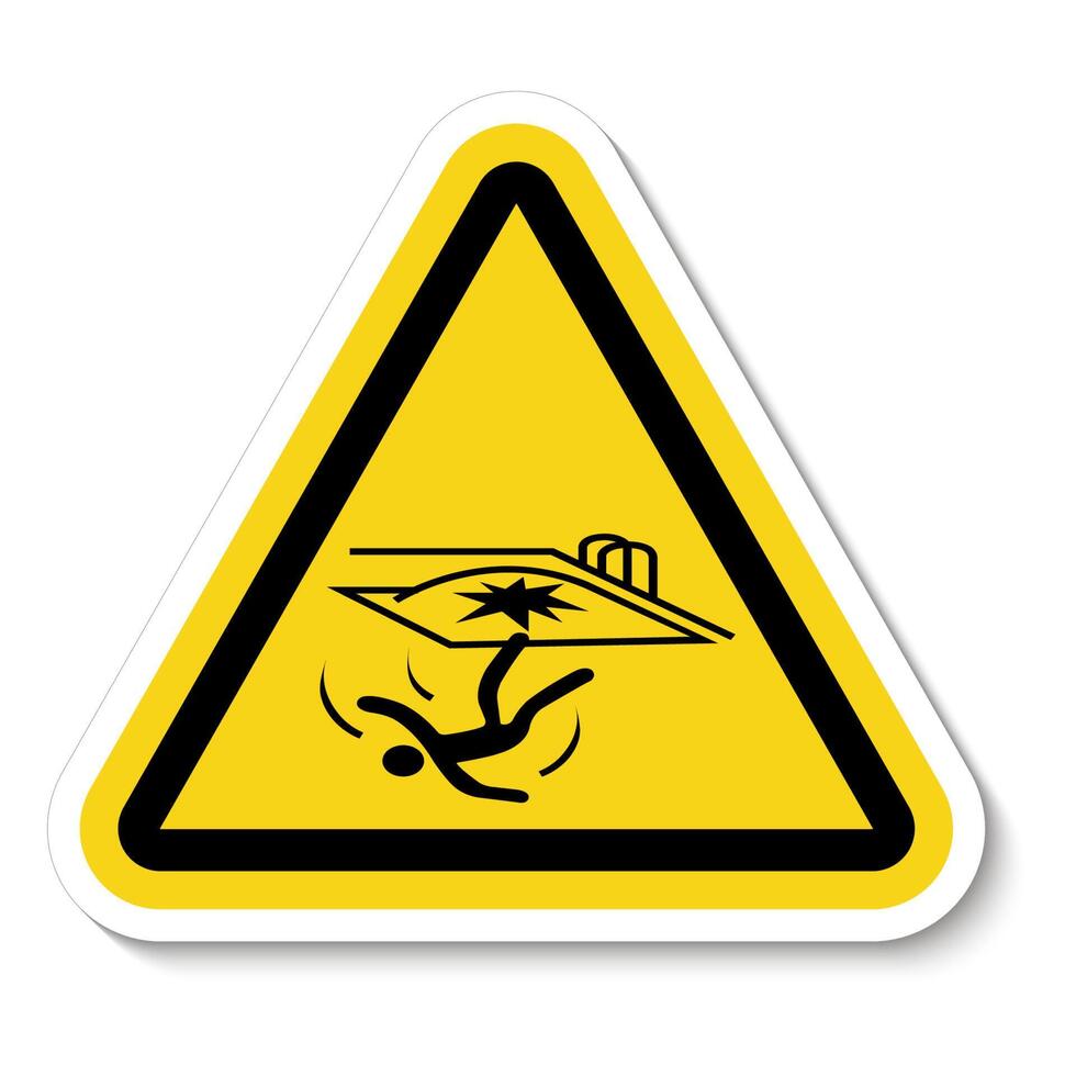 Fall Hazard Symbol Sign Isolate on White Background,Vector Illustration vector