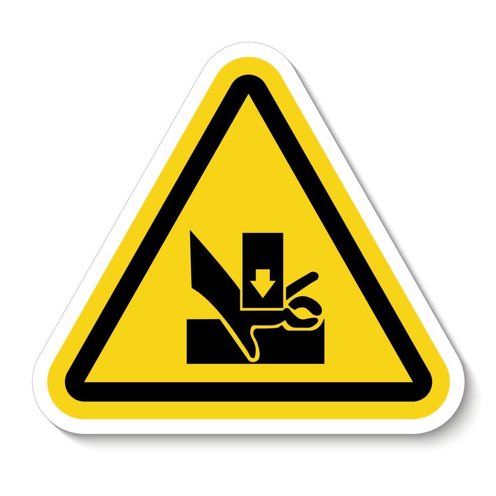 Beware You Hand When Using Silkscreen Symbol Sign Isolate On White Background,Vector Illustration vector