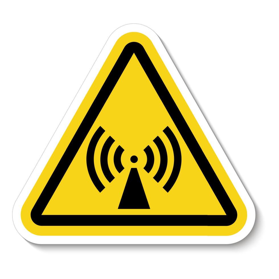 Beware Non-Ionizing Radiation Symbol sign Isolate On White Background,Vector Illustration vector