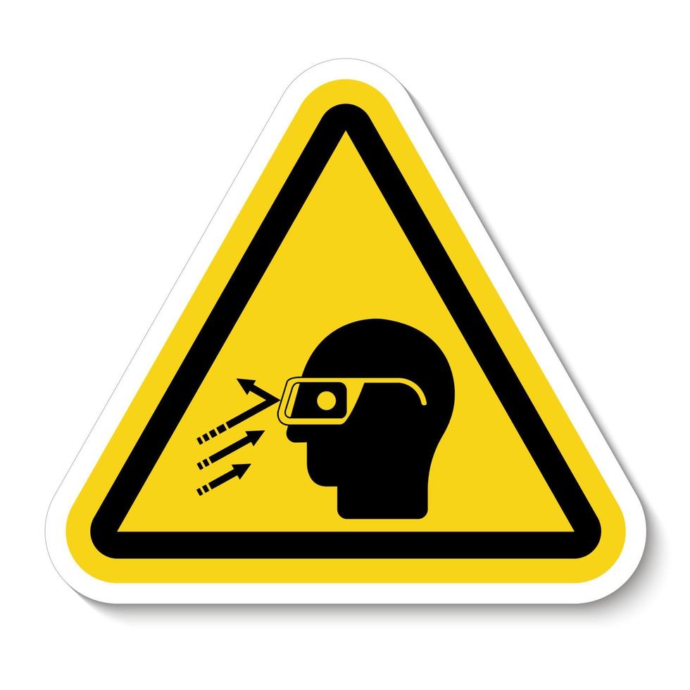 Flying Debris Wear Safety Glasses Symbol Sign Isolate on White Background,Vector Illustration vector