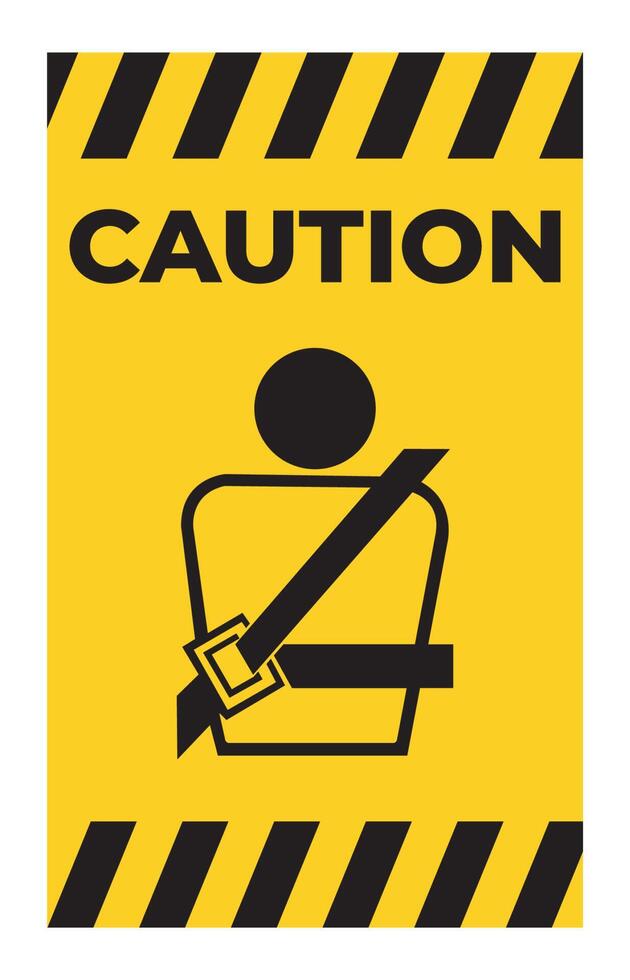 PPE Icon.Wearing a seat belt Symbol Sign Isolate On White Background,Vector Illustration EPS.10 vector