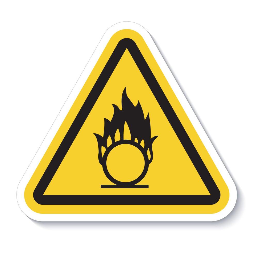 Beware Oxidizing Substance Symbol Isolate On White Background,Vector Illustration EPS.10 vector