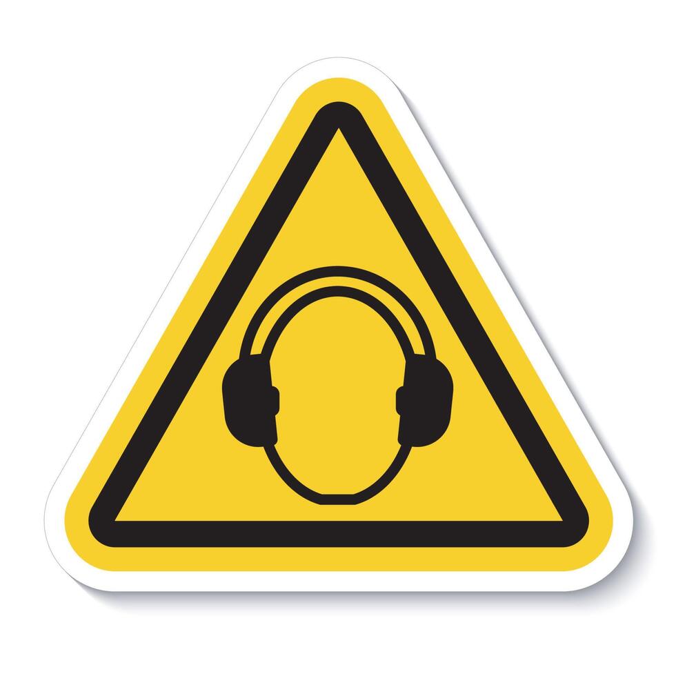 Symbol Wear hearing protection Isolate On White Background,Vector Illustration EPS.10 vector