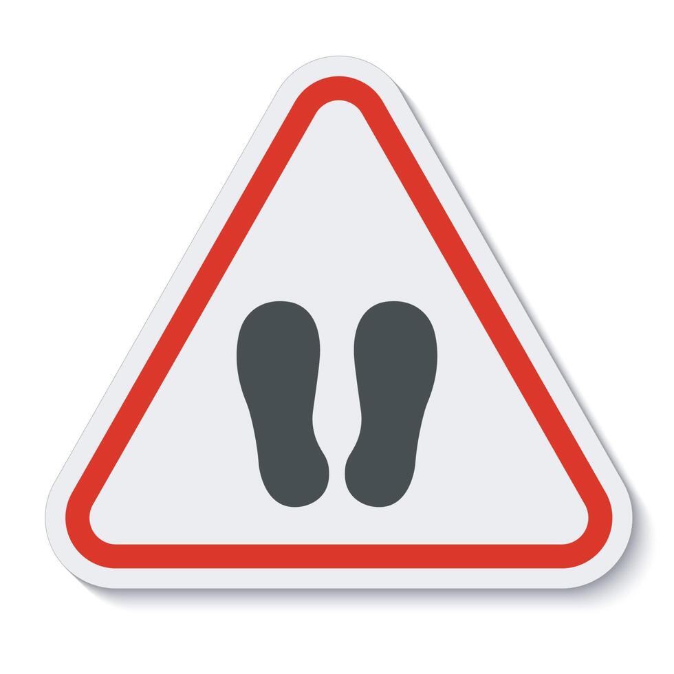 Do Not Walk Or Stand Here Symbol Sign Isolate on White Background,Vector Illustration vector