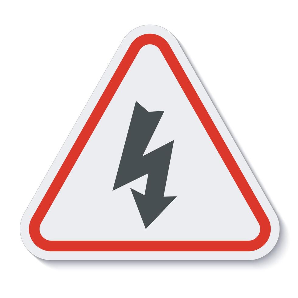 Danger High Voltage Symbol Isolate On White Background,Vector Illustration EPS.10 vector