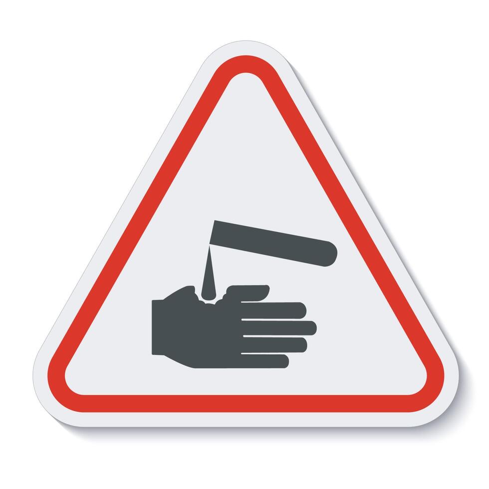 Beware Corrosives Symbol Isolate On White Background,Vector Illustration EPS.10 vector