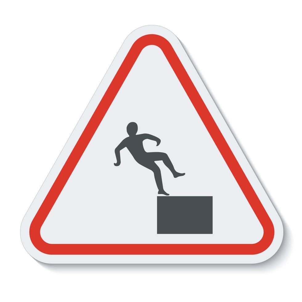 Beware High Level Drop Symbol Sign Isolate On White Background,Vector Illustration EPS.10 vector