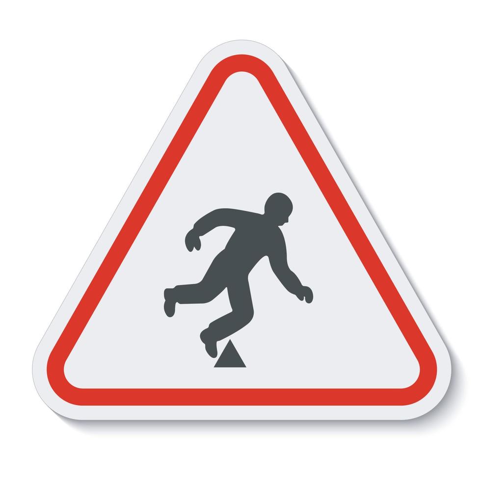 Signo de símbolo de peligro de viaje aislado sobre fondo blanco, ilustración vectorial eps.10 vector