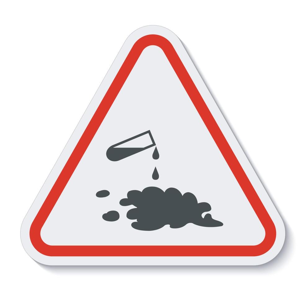 Beware Chemical Spill Symbol Sign Isolate On White Background,Vector Illustration EPS.10 vector