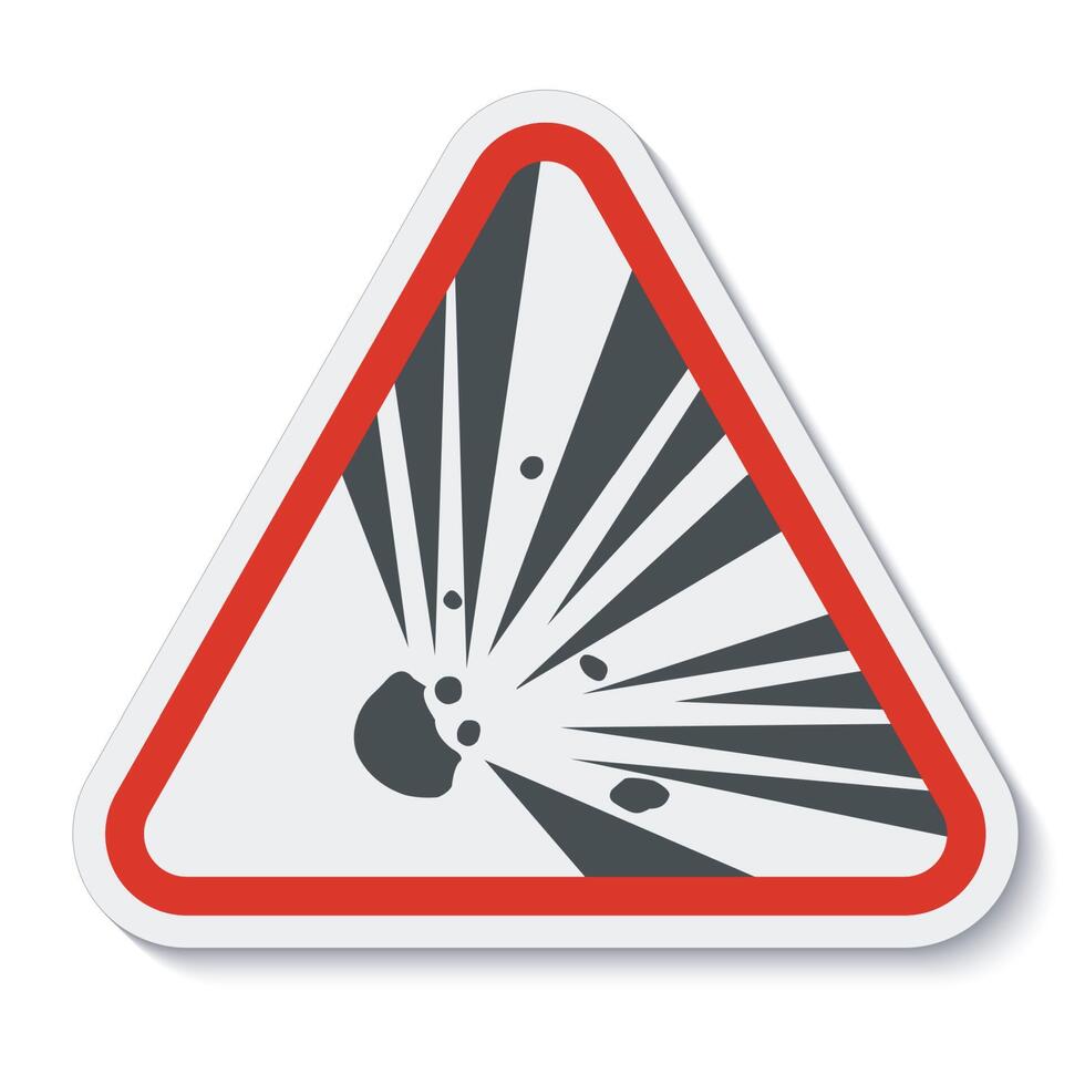Beware Explosive Material Symbol Sign Isolate on White Background,Vector Illustration vector
