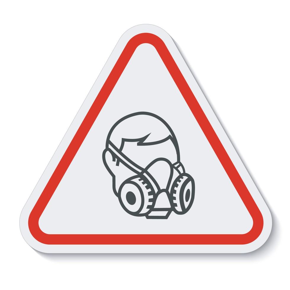 Symbol Wear Respirator sign Isolate On White Background,Vector Illustration EPS.10 vector