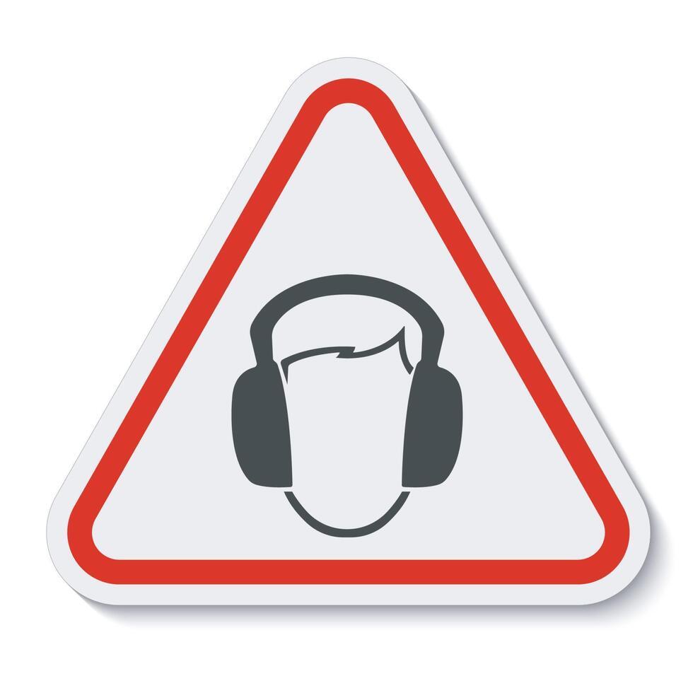 Symbol Wear Ear muff sign Isolate On White Background,Vector Illustration EPS.10 vector
