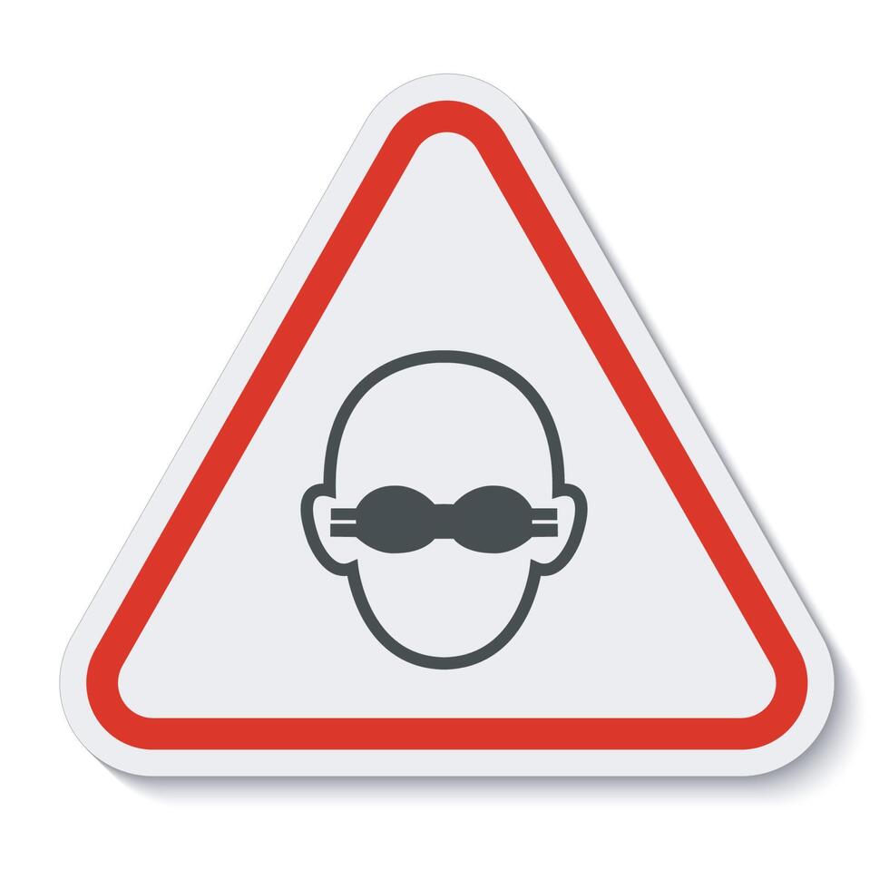 Symbol Wear Opaque Eye Protection Sign Isolate On White Background,Vector Illustration EPS.10 vector