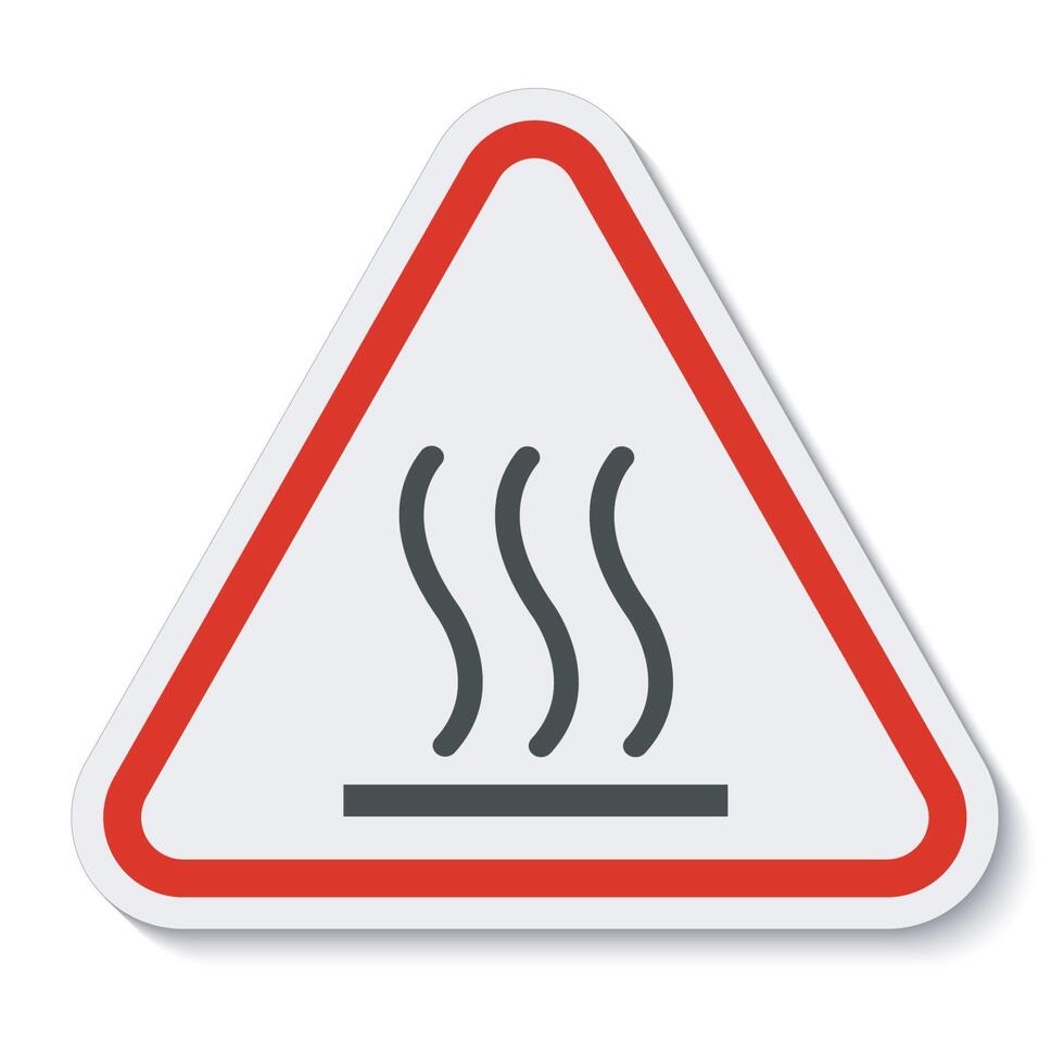 Beware Hot Symbol Sign Isolate On White Background,Vector Illustration EPS.10 vector