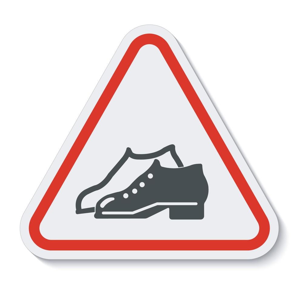 Se requieren zapatos cerrados con símbolo en el área de fabricación Signo aislado sobre fondo blanco, ilustración vectorial eps.10 vector
