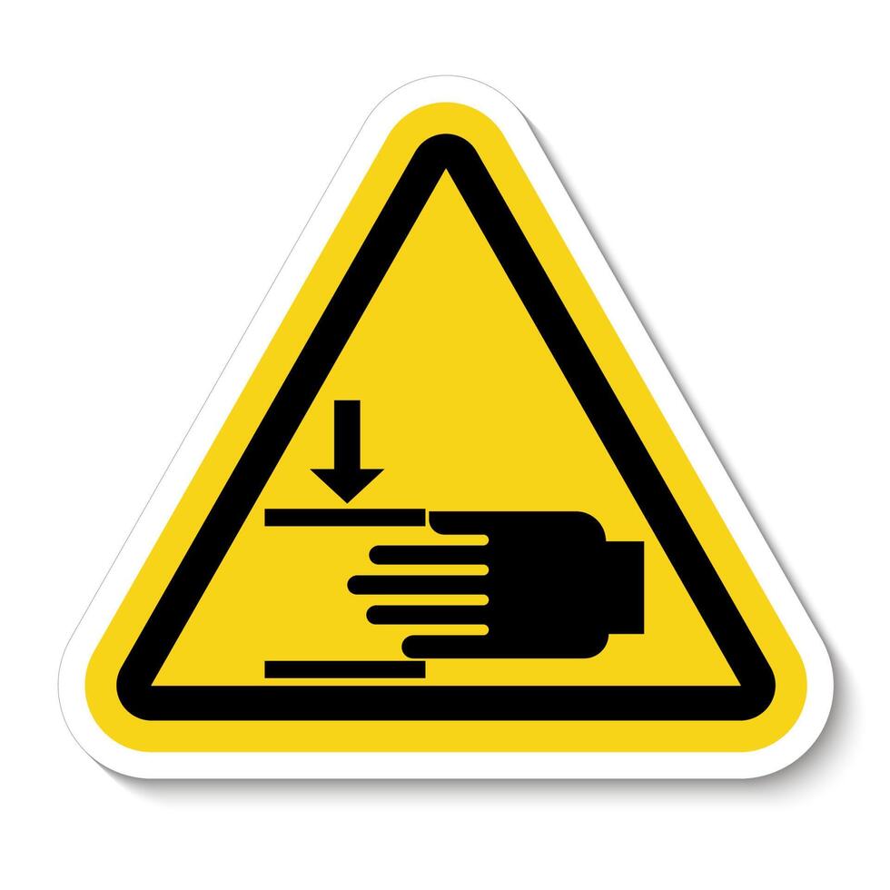 Crush hazard Mind your hands Sign vector