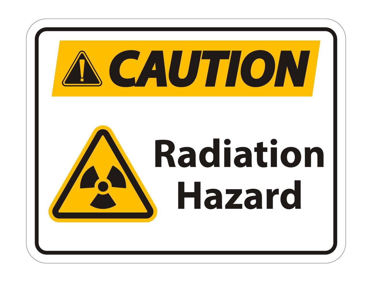 Radiation Hazard Symbol Sign Isolate On White Background,Vector Illustration vector