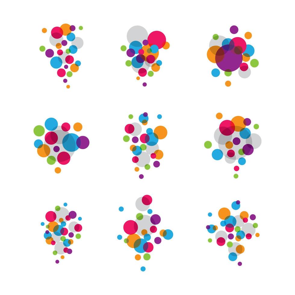 Bubble colorful logo images vector