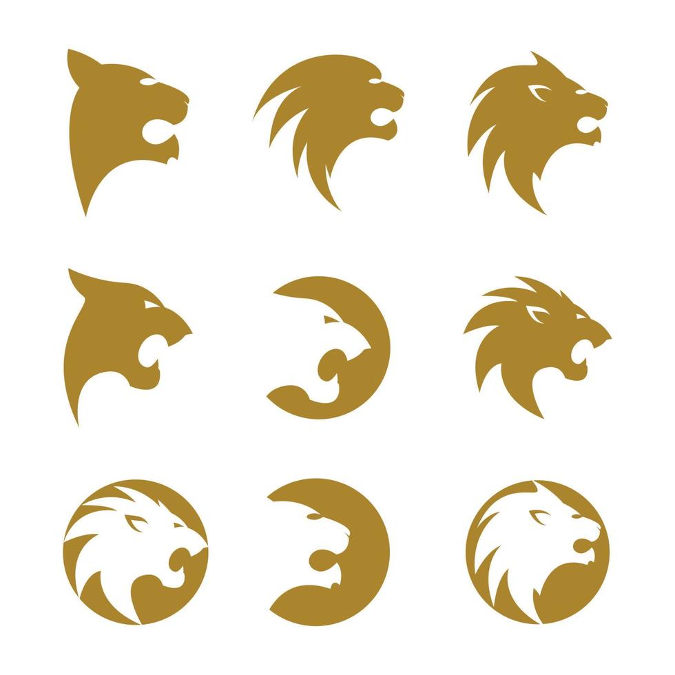 Lion logo images illustration vector