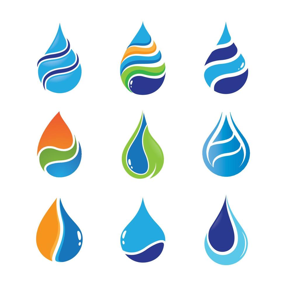 Water drop logo images vector