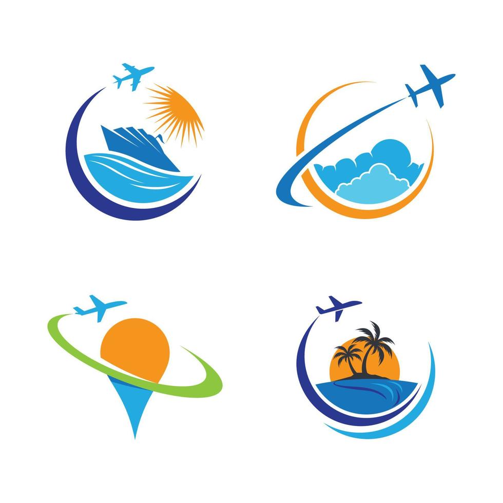 Ilustración de imágenes de logotipo de viaje vector