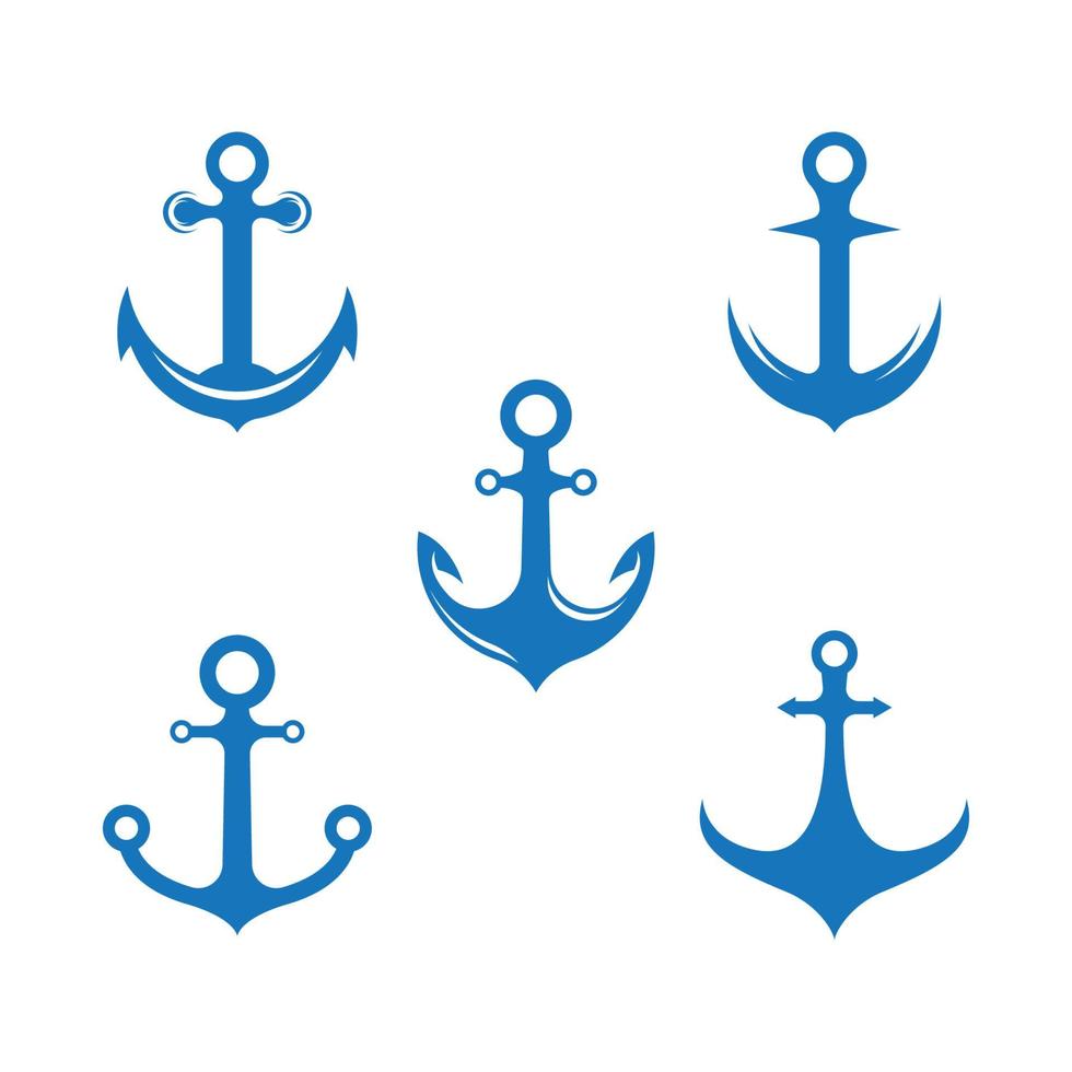 Anchor logo images illustration vector