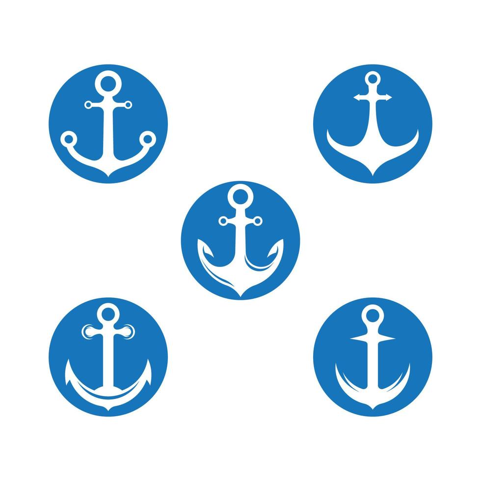 Anchor logo images illustration vector