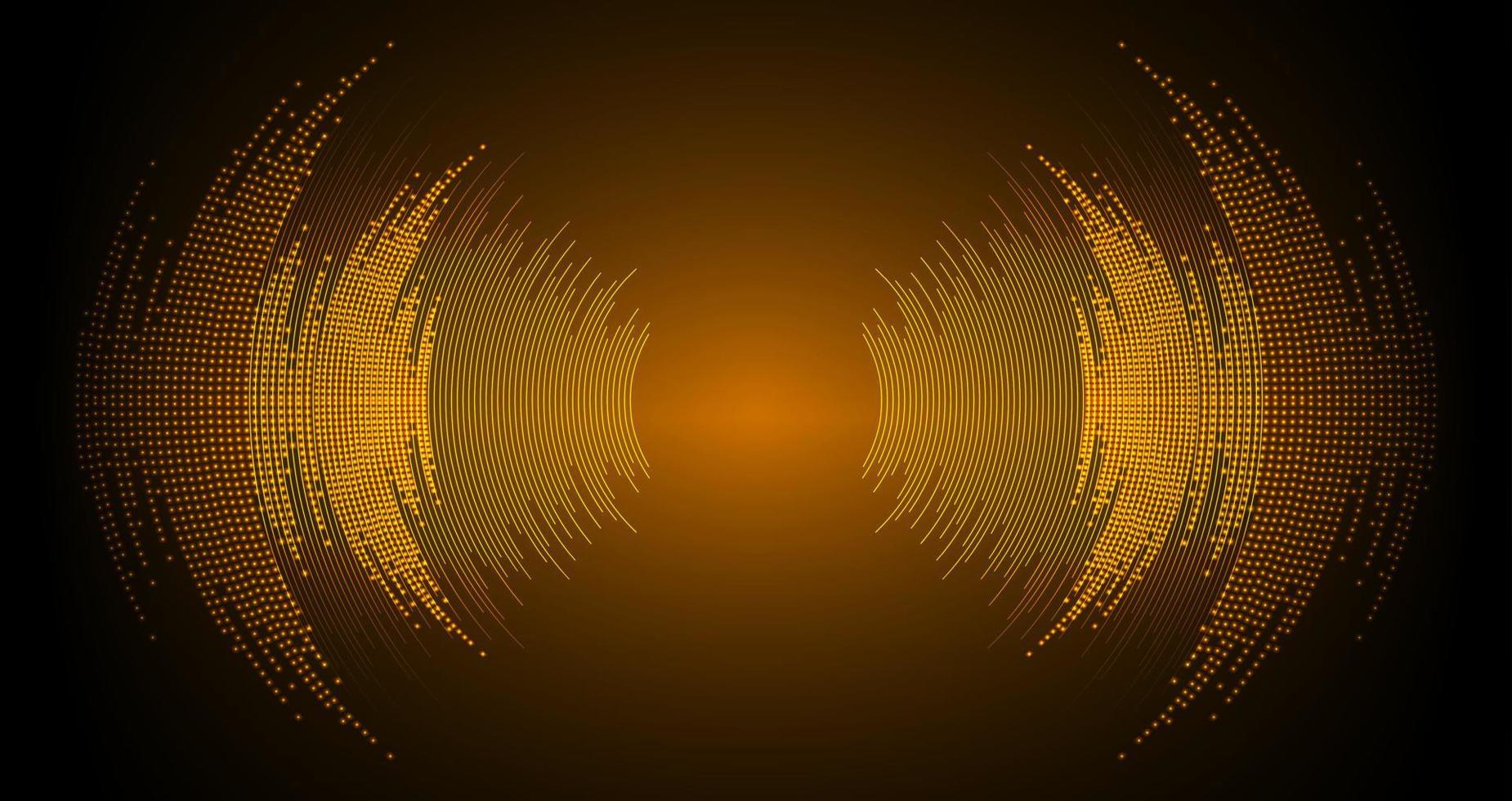Sound waves oscillating dark light vector