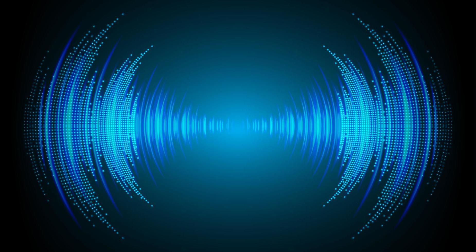 Sound waves oscillating dark light vector