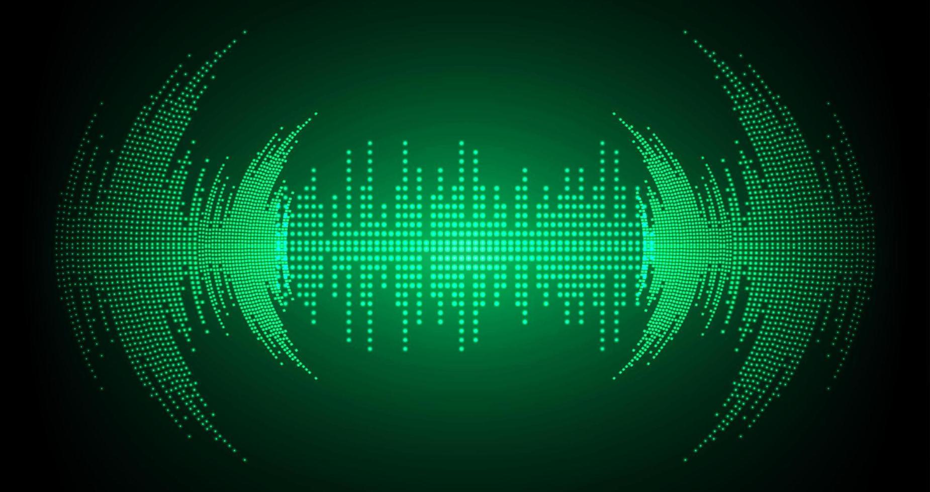 Sound waves oscillating dark light vector