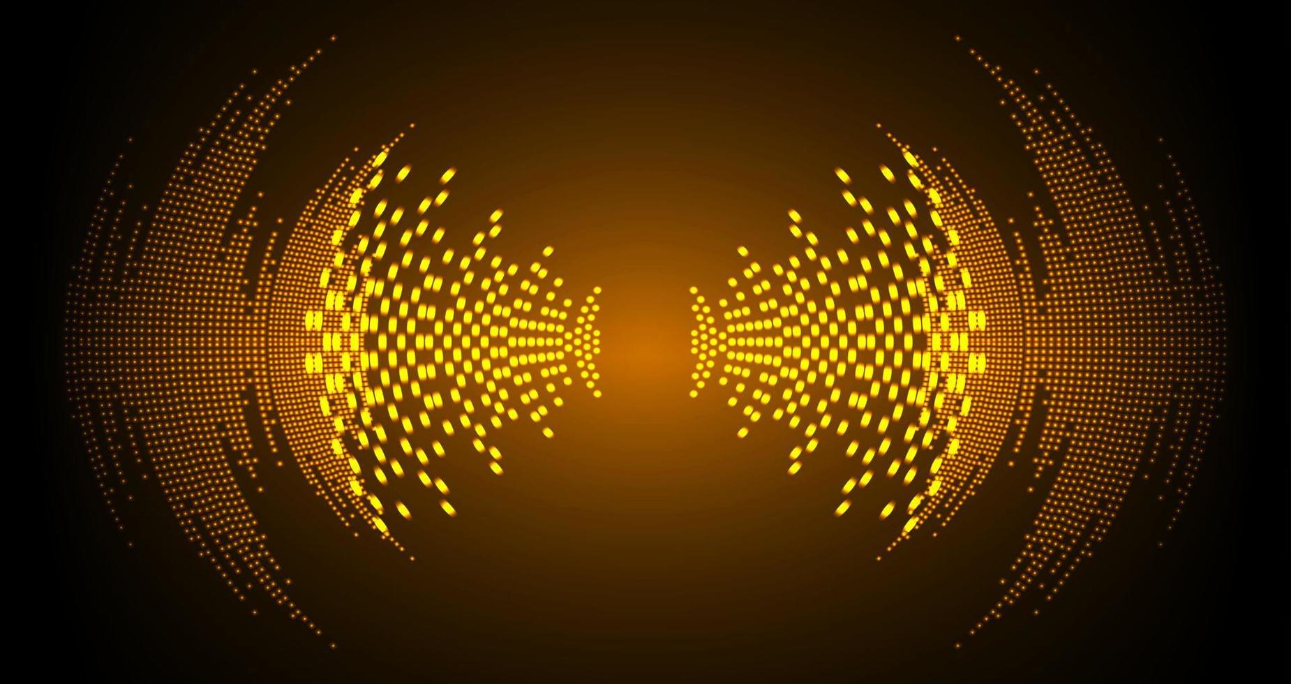 Sound waves oscillating dark light vector