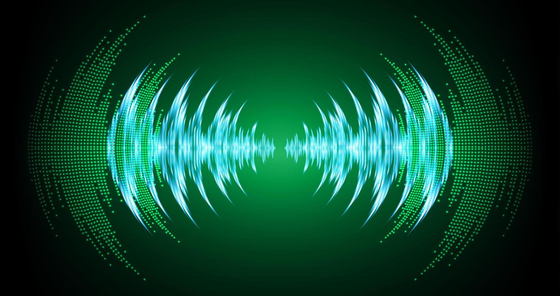Sound waves oscillating dark light vector