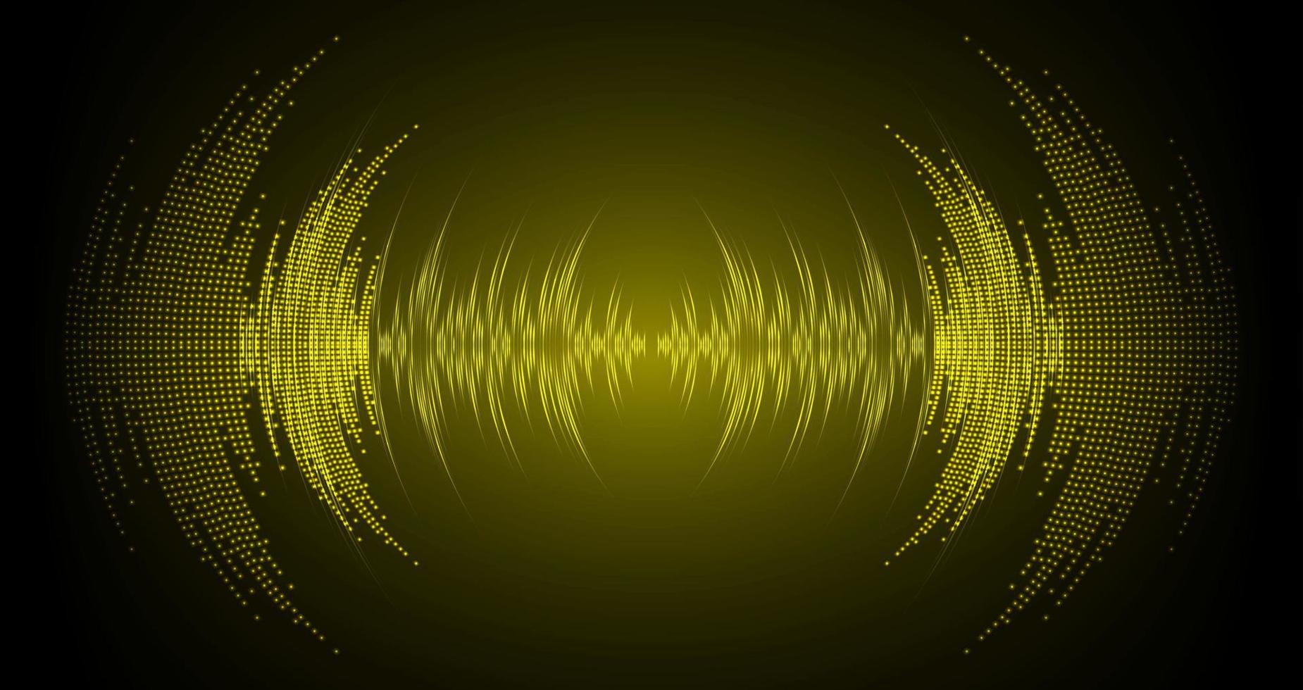 Sound waves oscillating dark light vector