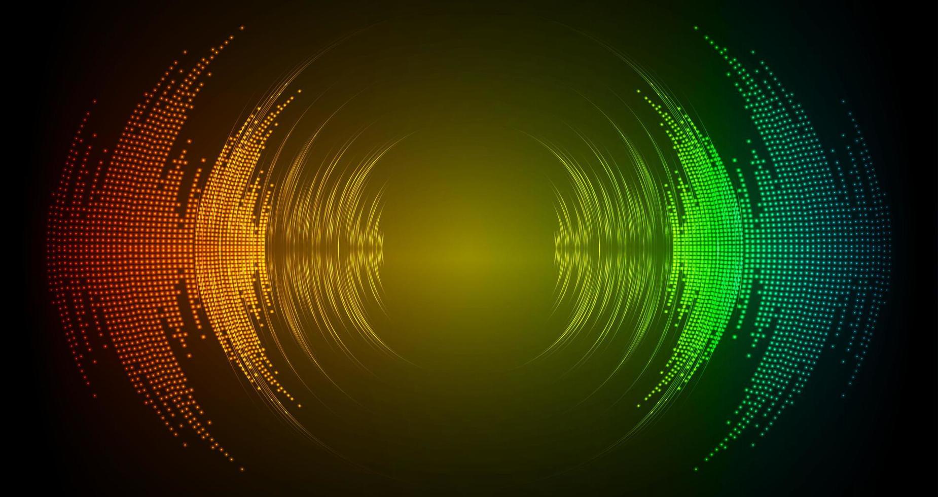 Sound waves oscillating dark light vector