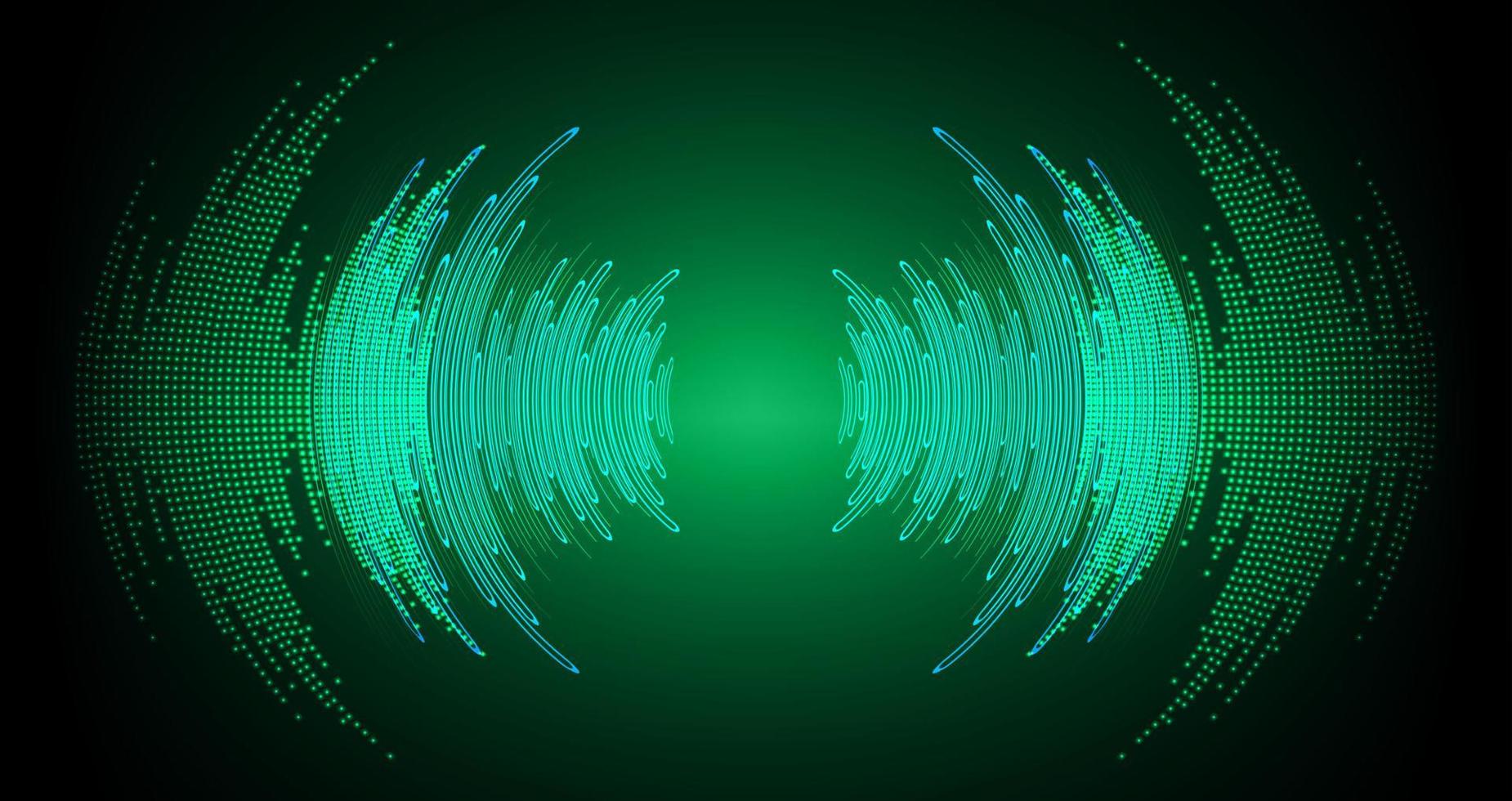 Sound waves oscillating dark light vector