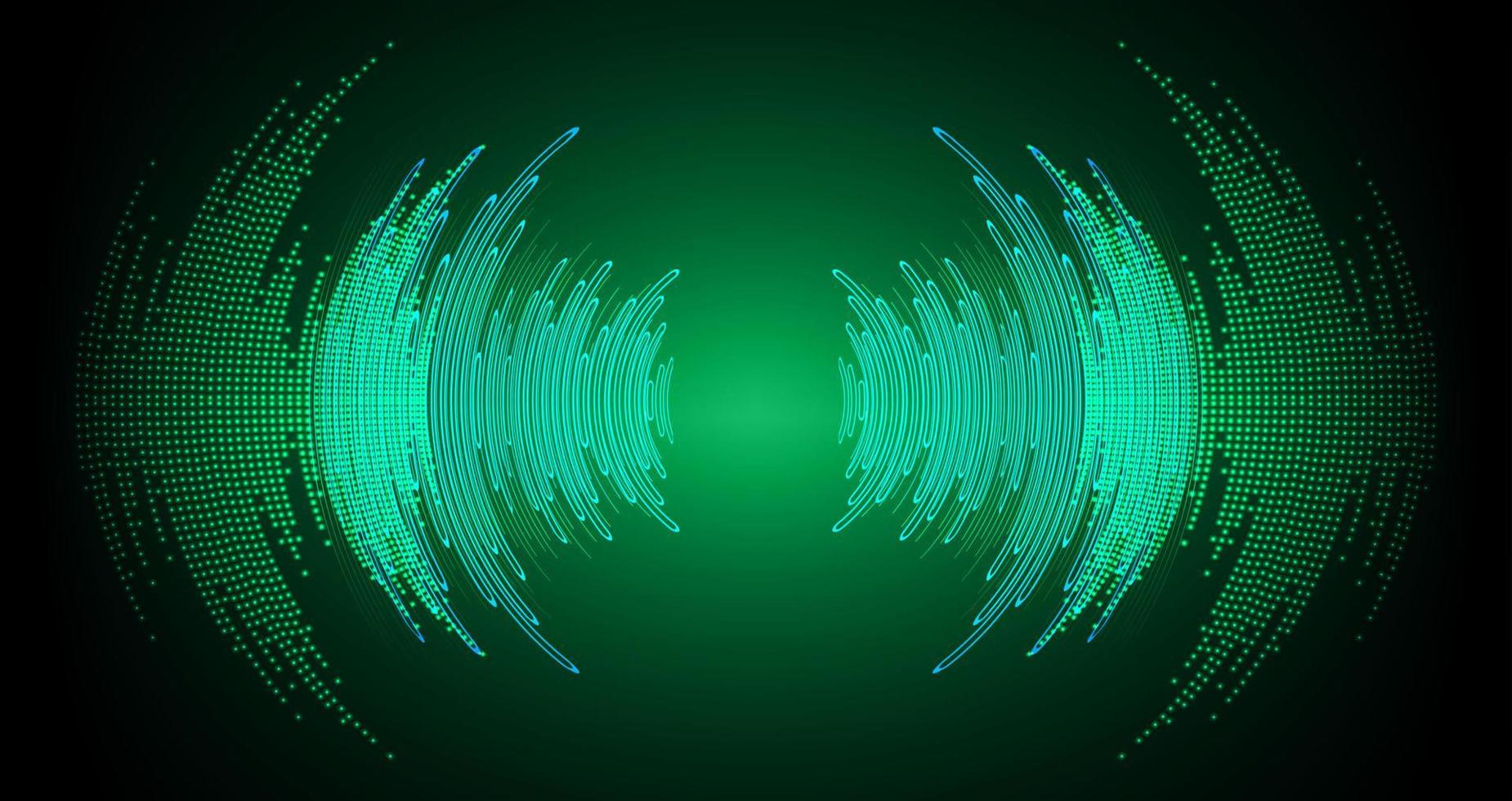 Sound waves oscillating dark light vector