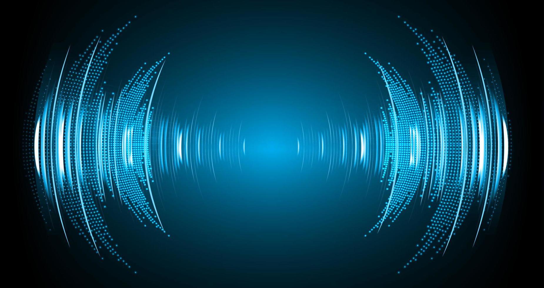 Sound waves oscillating dark light vector