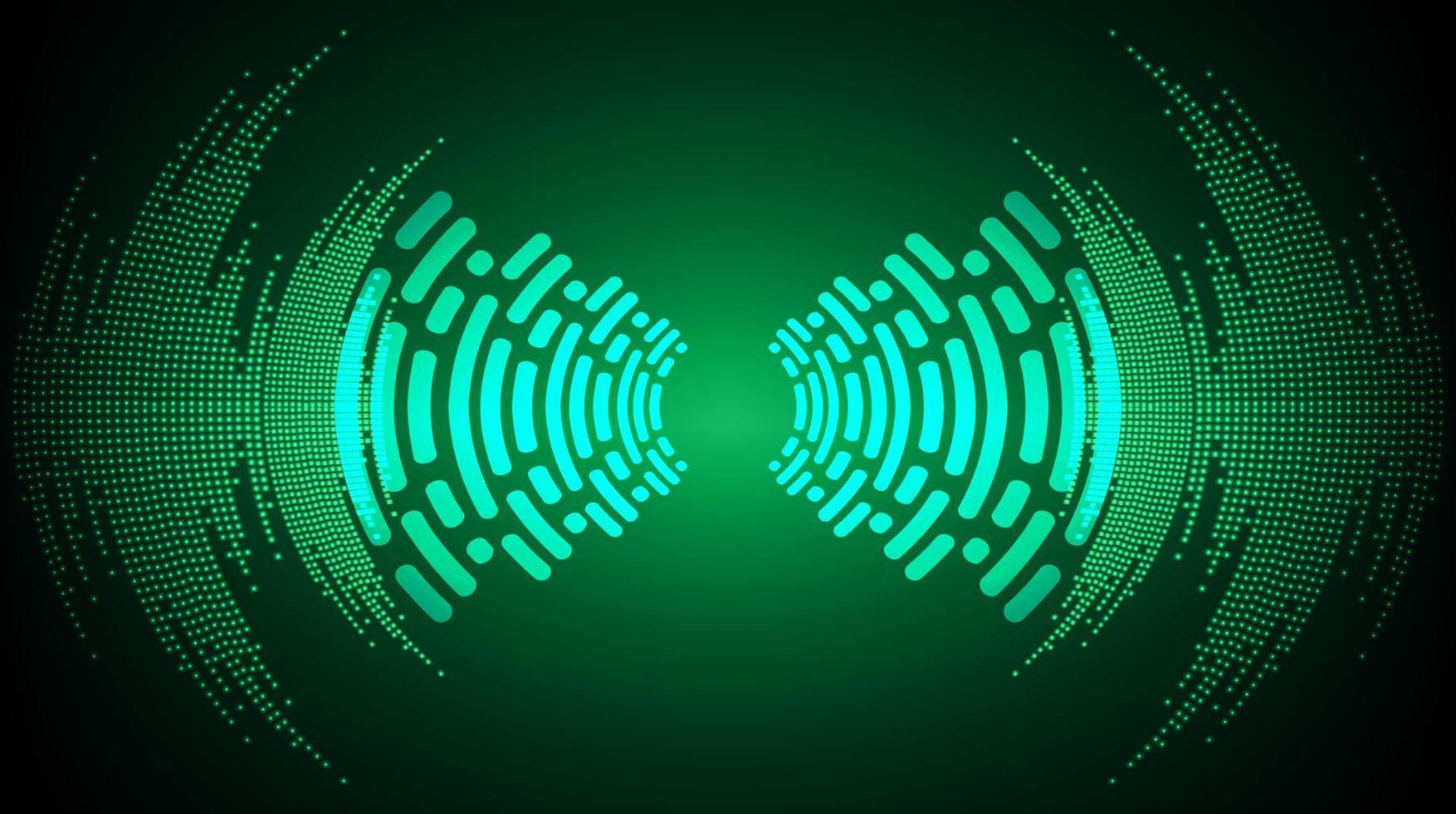 Sound waves oscillating dark light vector