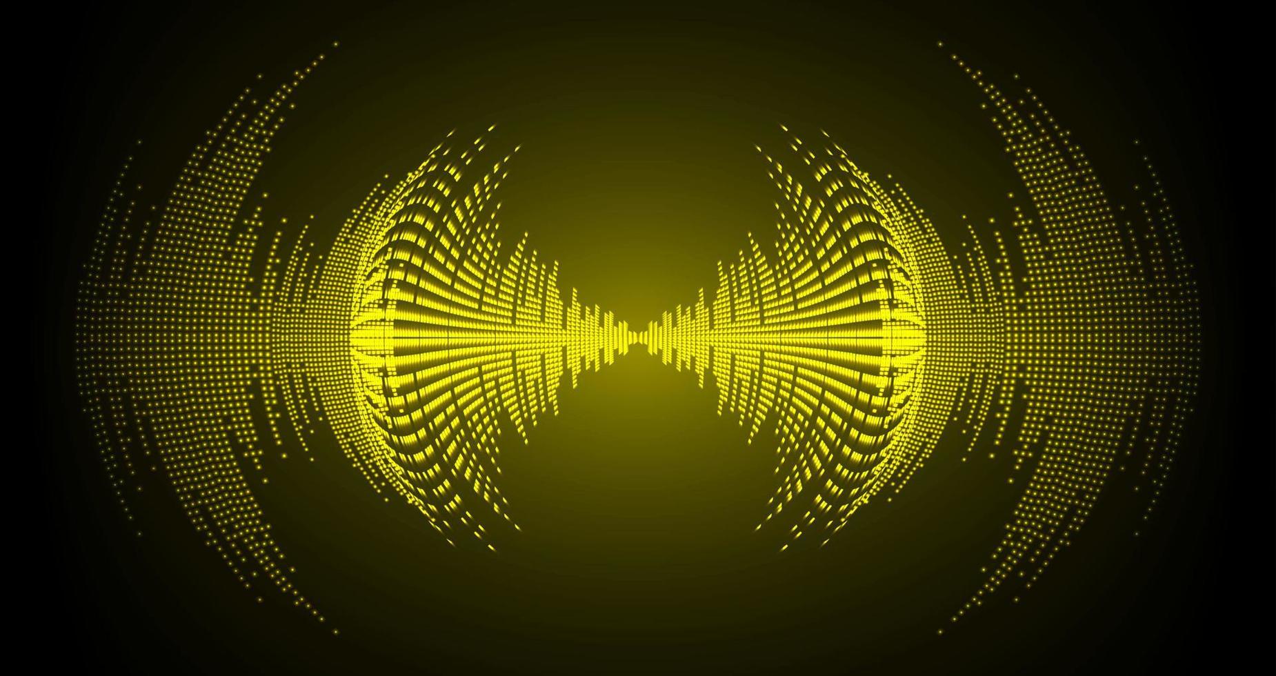 Sound waves oscillating dark light vector