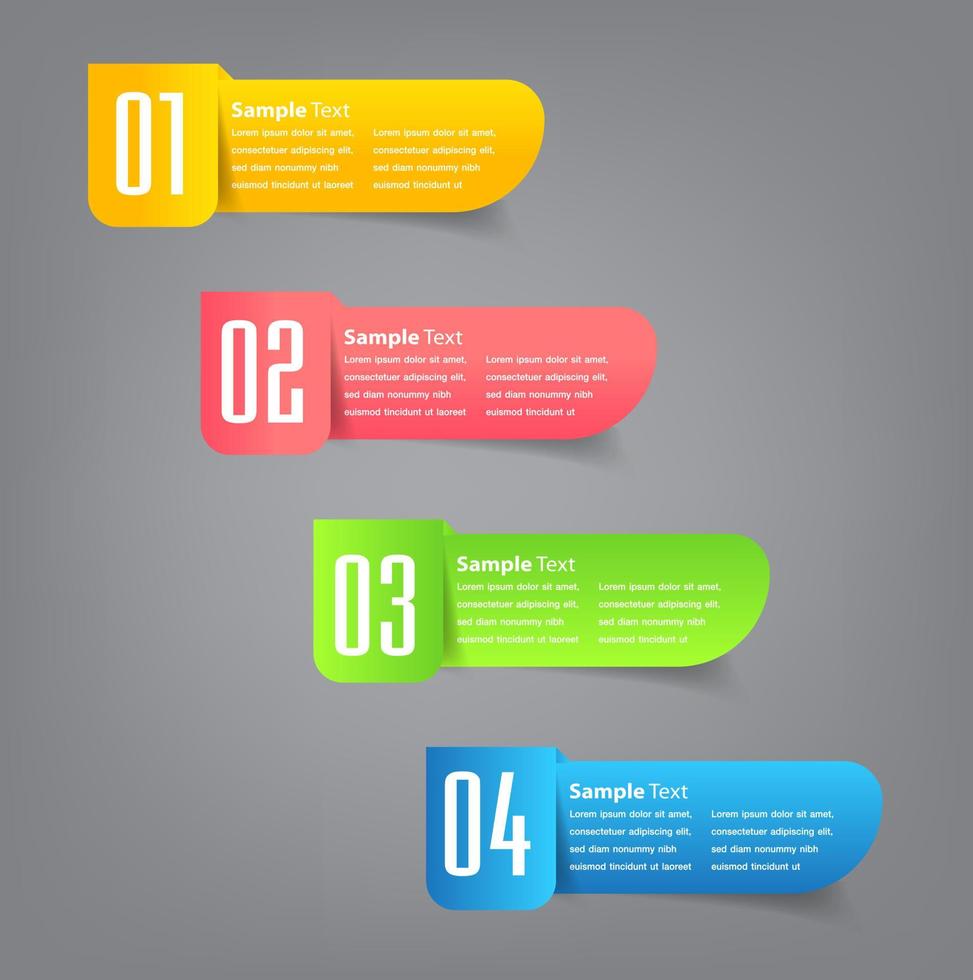 modern text box template, infographics banner vector